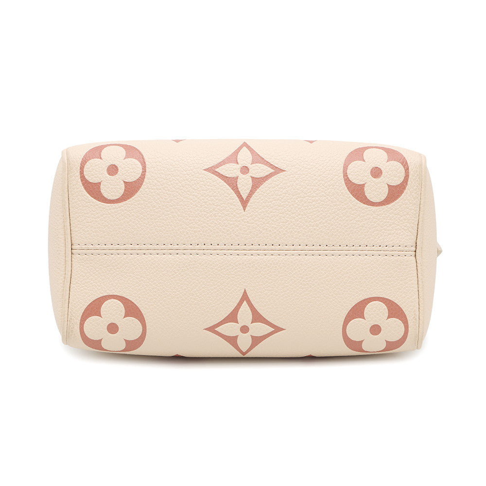 LOUIS VUITTON Speedy Bandouliere Crème/Rose TrianoneM46397 Monogram Empreinte Leather Size 20