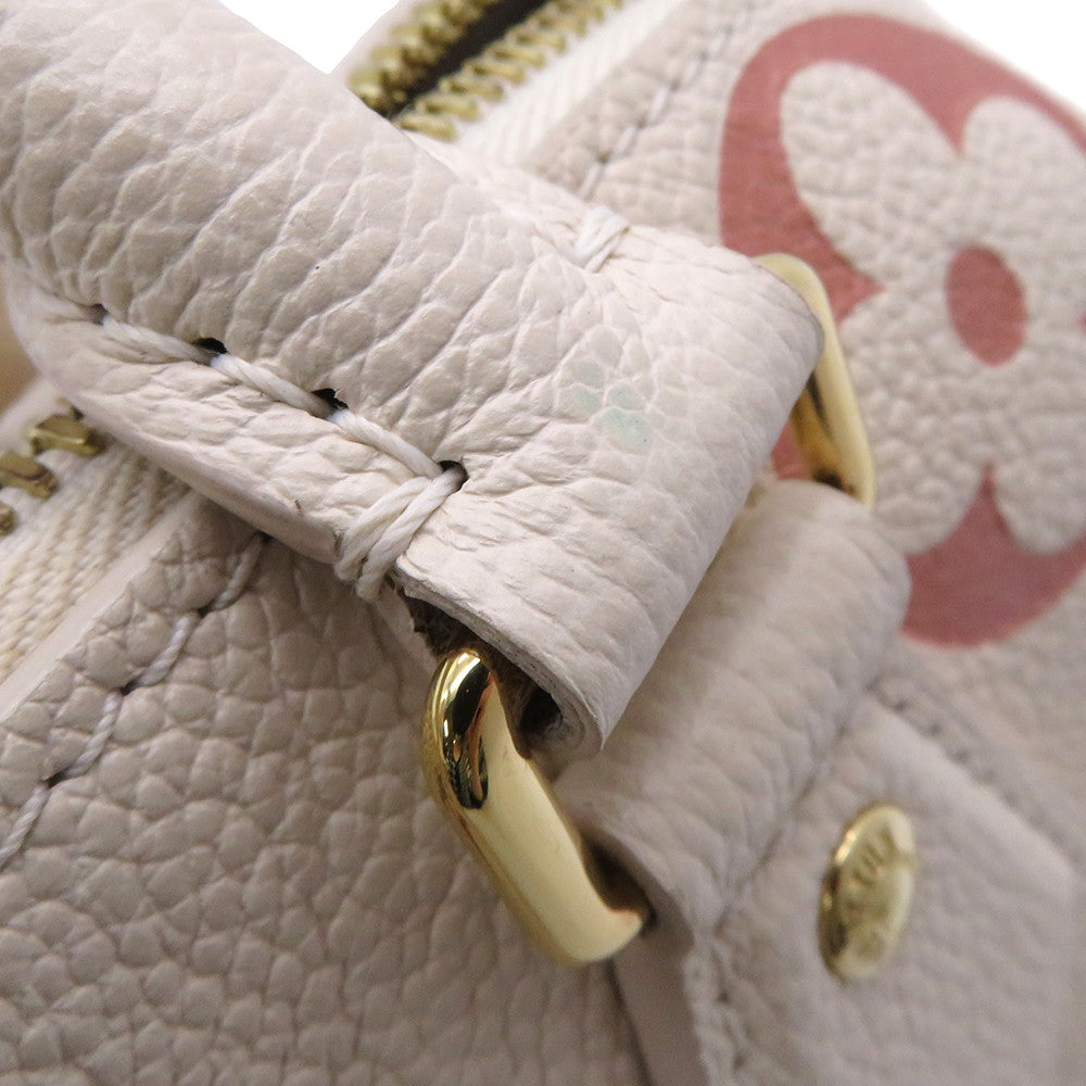 LOUIS VUITTON Speedy Bandouliere Crème/Rose TrianoneM46397 Monogram Empreinte Leather Size 20