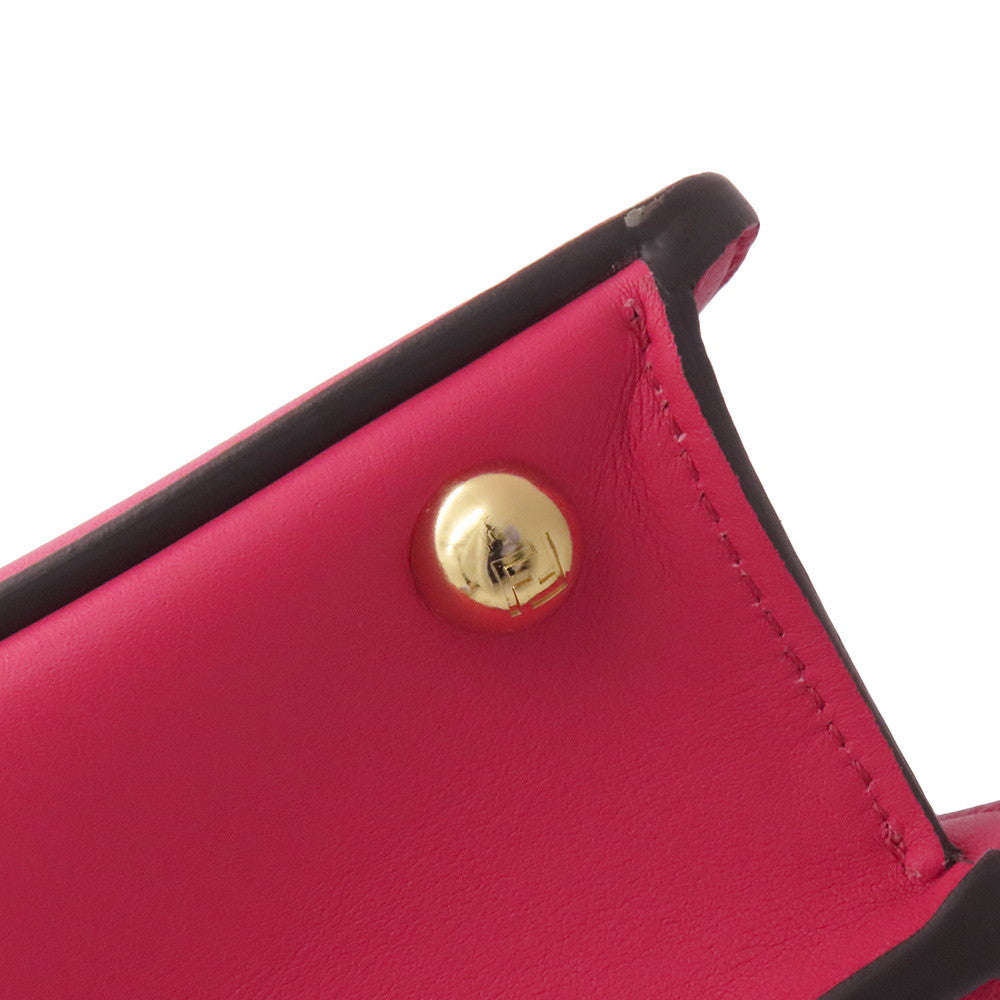 FENDI Peekaboo I see you Pink8BN327 Leather Size Small