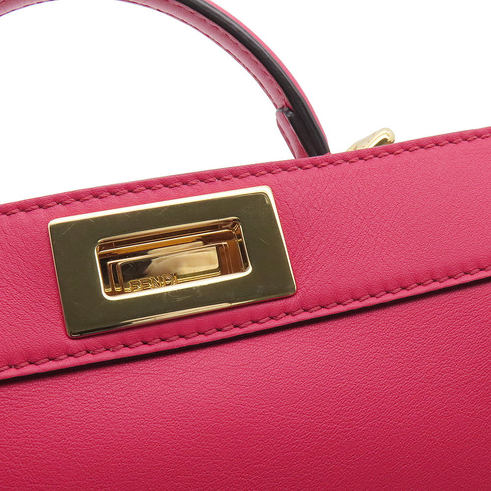 FENDI Peekaboo I see you Pink8BN327 Leather Size Small