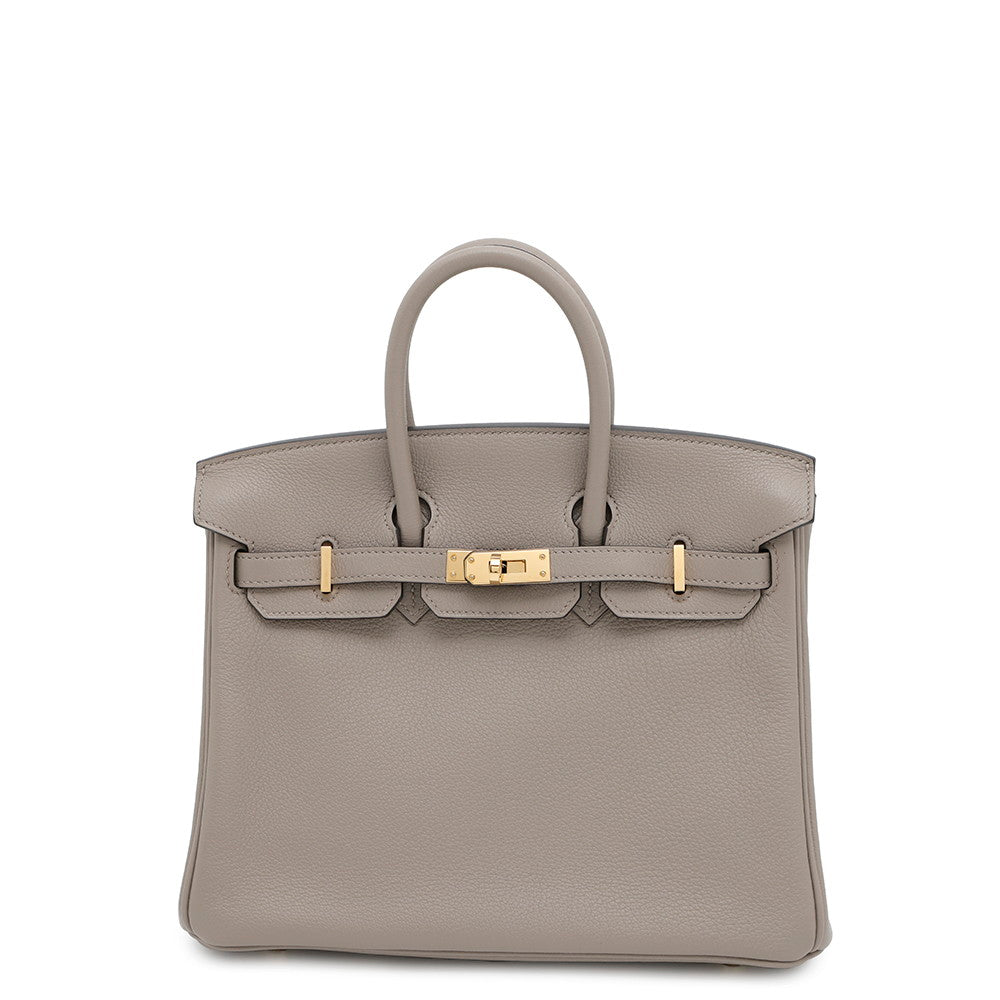 HERMES Birkin Gris Asphalt Taurillon Nobillo Size 25