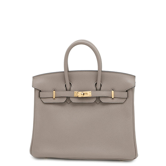HERMES Birkin Gris Asphalt Taurillon Nobillo Size 25