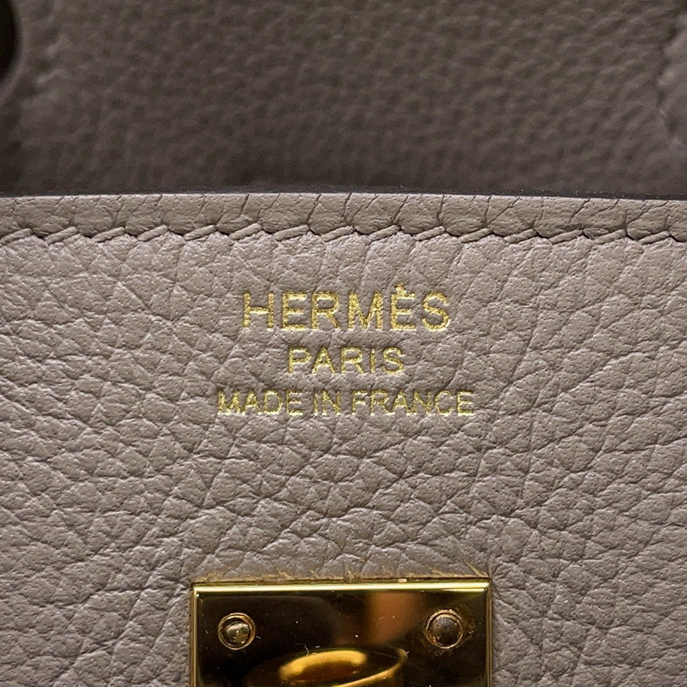 HERMES Birkin Gris Asphalt Taurillon Nobillo Size 25
