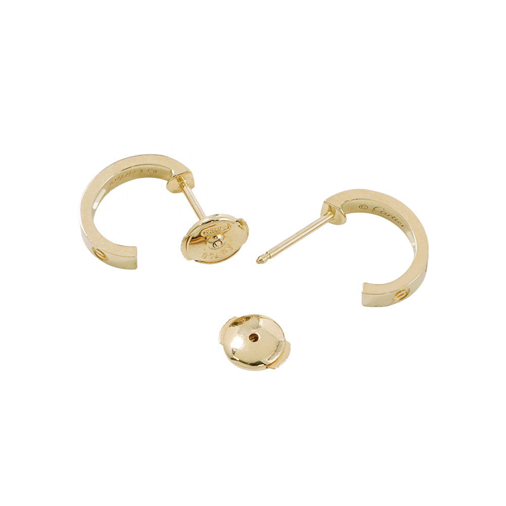 CARTIER Love Hoop Earrings Size SmallB8028800 18K Yellow Gold
