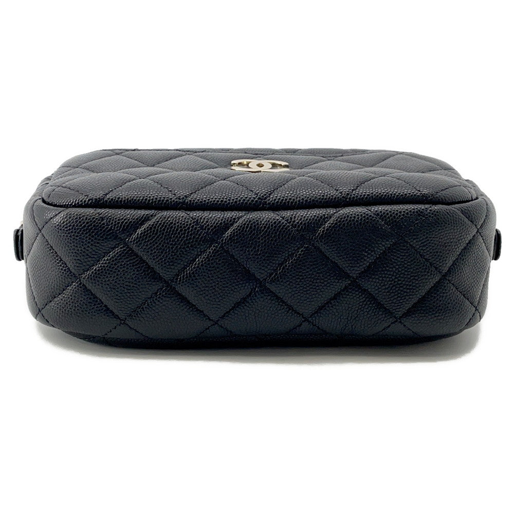 CHANEL Matelasse Camera Case ChainBag BlackA91796 Caviar Leather