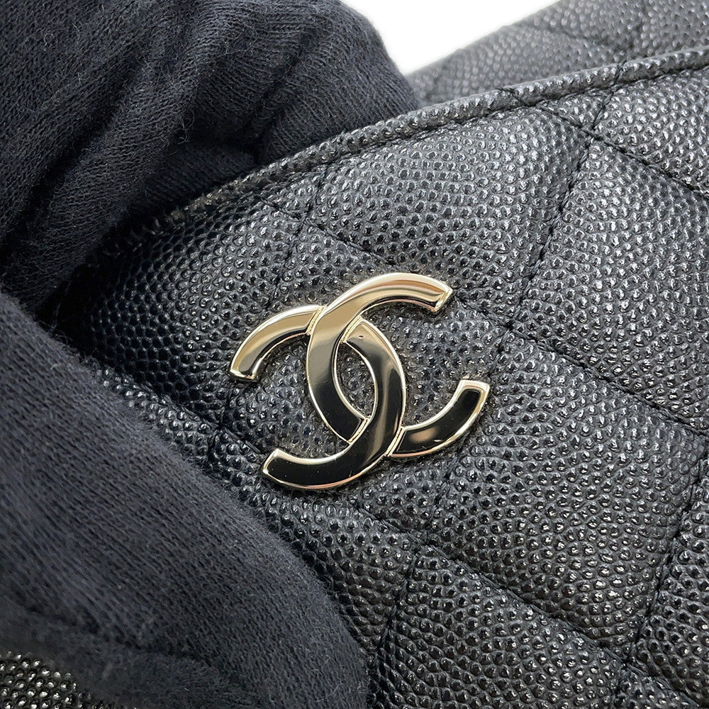 CHANEL Matelasse Camera Case ChainBag BlackA91796 Caviar Leather