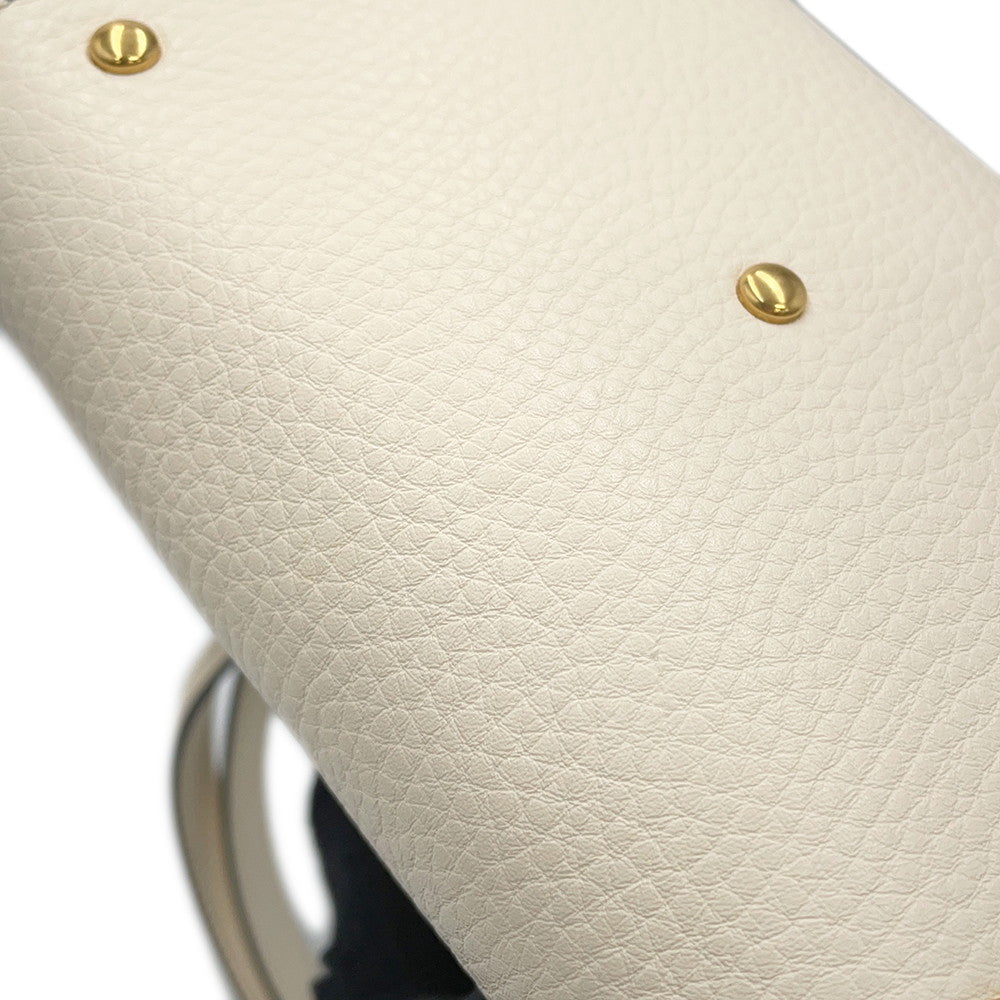Valentino Garavani All Time 2WAY Handbag Ivory5W2B0Q26IMZ Grained Calf Leather Size Small