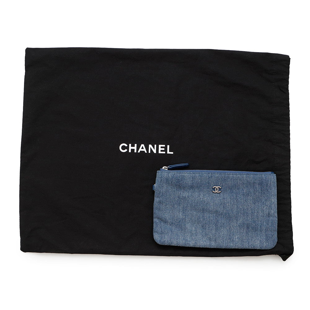 CHANEL CHANEL 22 Matelasse ChainShoulder Bag BlueAS3260 Denim Size Small