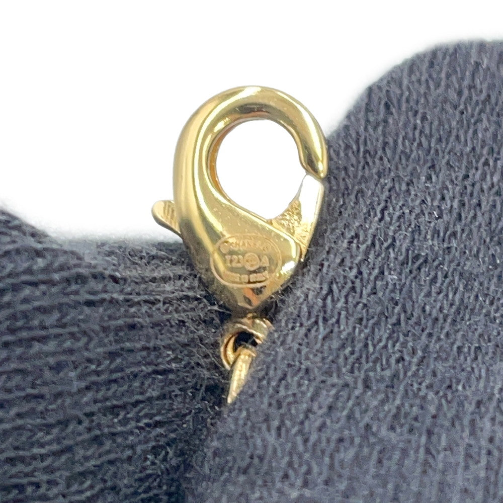 CHANEL CC Logo Flower Motif Necklace ChokerABB327 Rhinestone Metal Lambskin