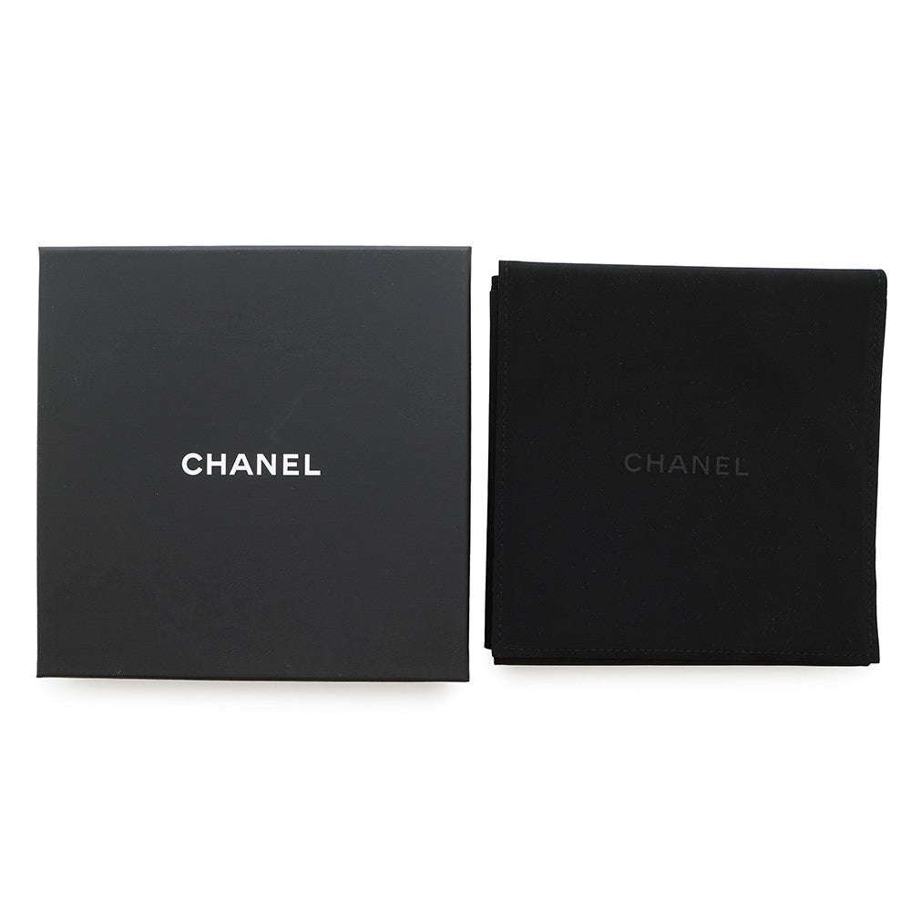 CHANEL CC Logo Flower Motif Necklace ChokerABB327 Rhinestone Metal Lambskin