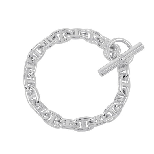 HERMES Chaine d'Ancre Bracelet 18 frames Size MM SV925