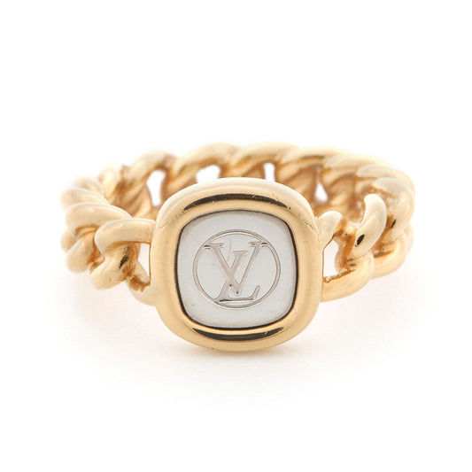 LOUIS VUITTON ID Ring Size M (No. 12) GoldM61095 Metal