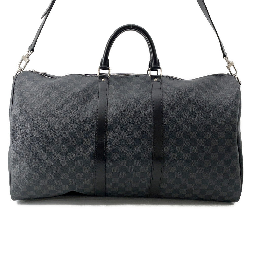 LOUIS VUITTON Keepall Bandouliere NoirN41413 Damier Graphite Size 55