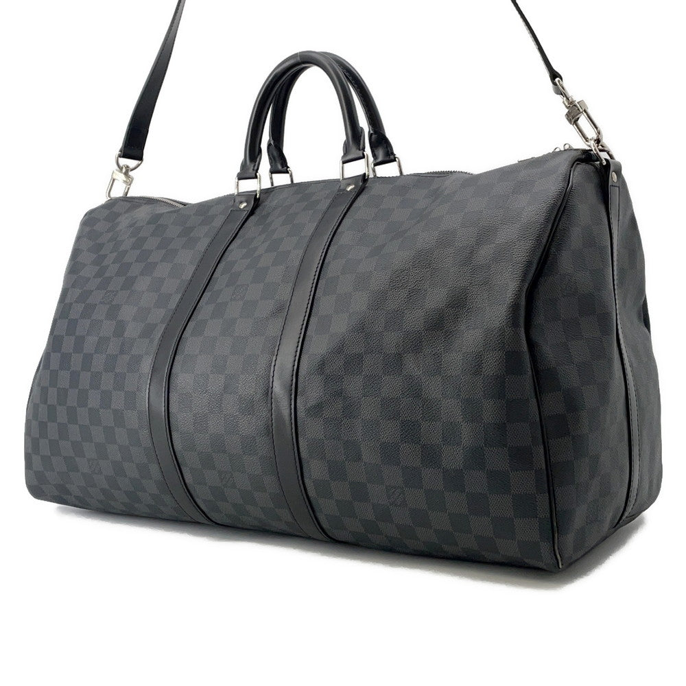 LOUIS VUITTON Keepall Bandouliere NoirN41413 Damier Graphite Size 55