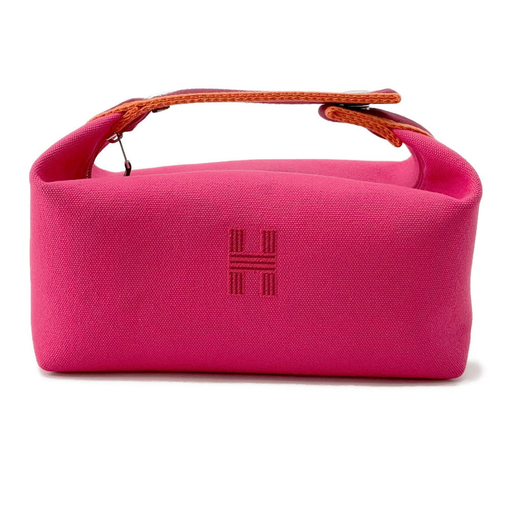 HERMES Brid a Black Hibiscus Canvas Size PM