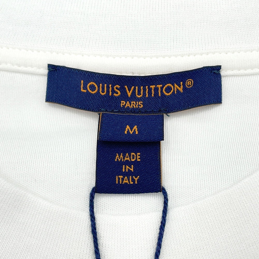 LOUIS VUITTON Glow Signature T-Shirt 2025 Spring/Summer Model Size M White1AHILF Cotton100%