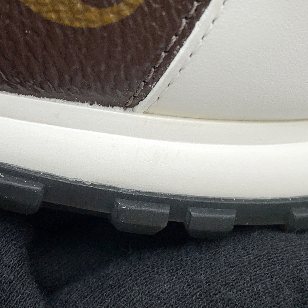 LOUIS VUITTON Run Away・Sneakers White1A4XNO Calf Leather Monogram Size 39 1/2