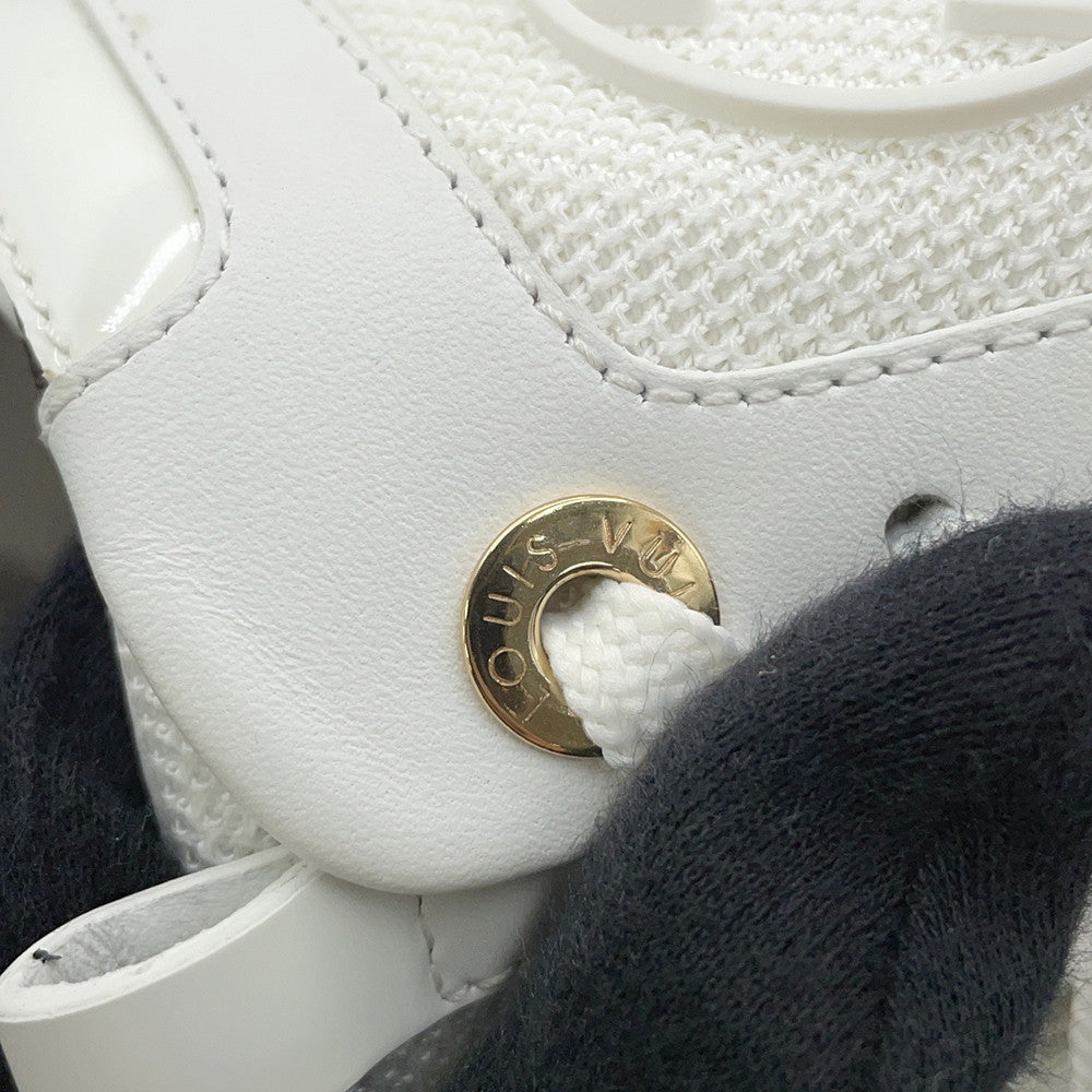 LOUIS VUITTON Run Away・Sneakers White1A4XNO Calf Leather Monogram Size 39 1/2