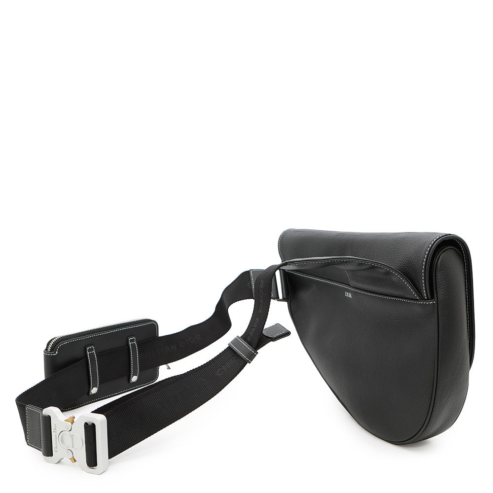 Dior Maxi Saddlebag Black1ADPO211YKK Calf Leather