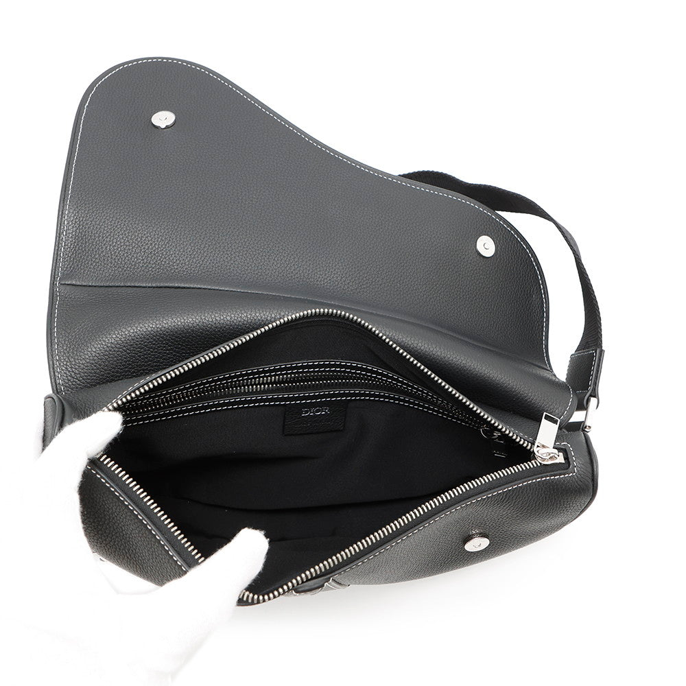Dior Maxi Saddlebag Black1ADPO211YKK Calf Leather