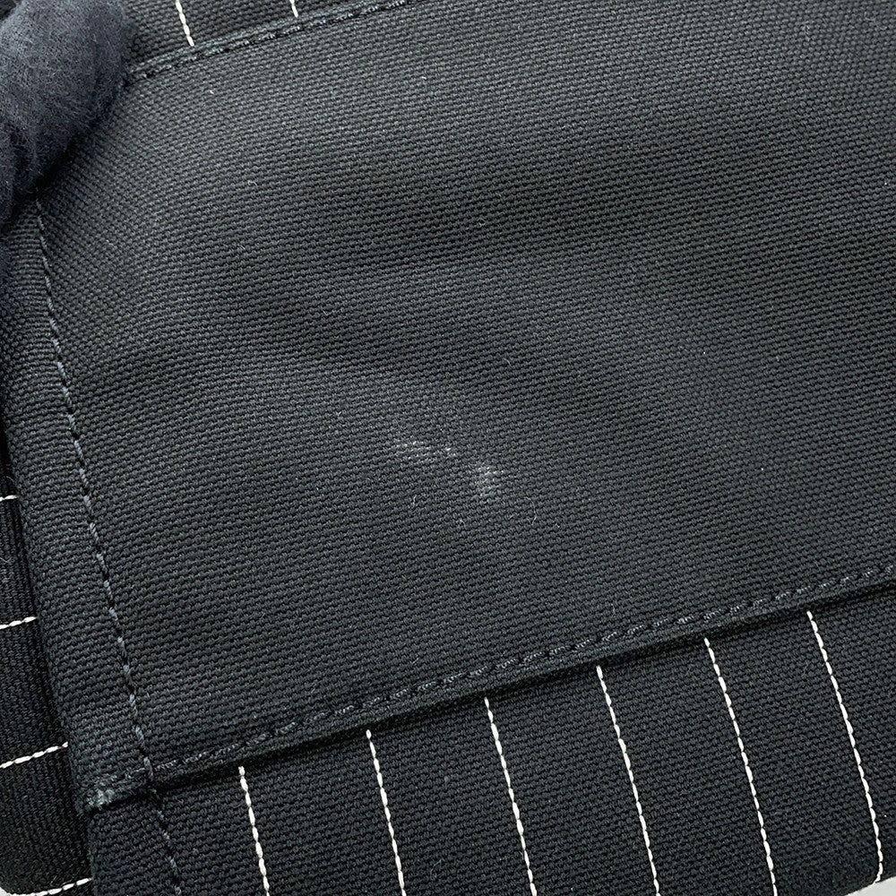 CHANEL Deauville 2WAY ChainTote Bag Black/WhiteA66941 Canvas Leather Size MM