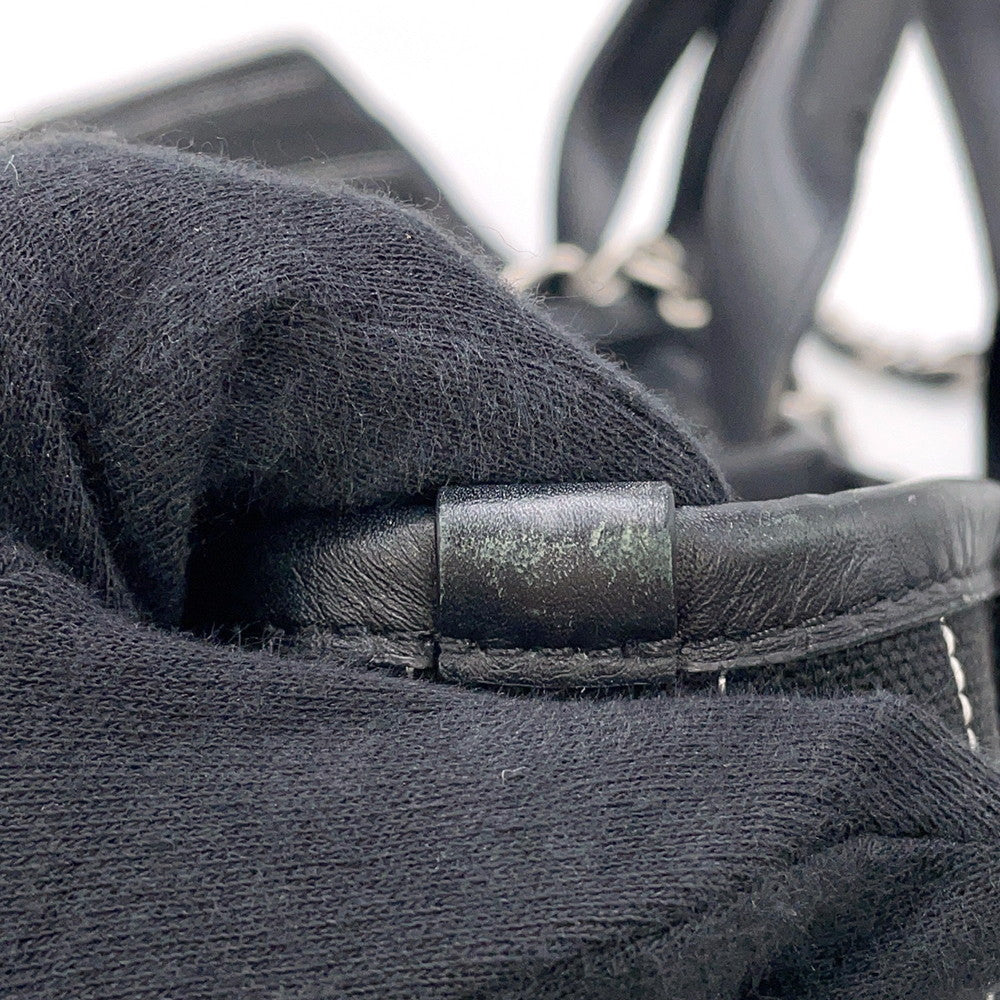 CHANEL Deauville 2WAY ChainTote Bag Black/WhiteA66941 Canvas Leather Size MM