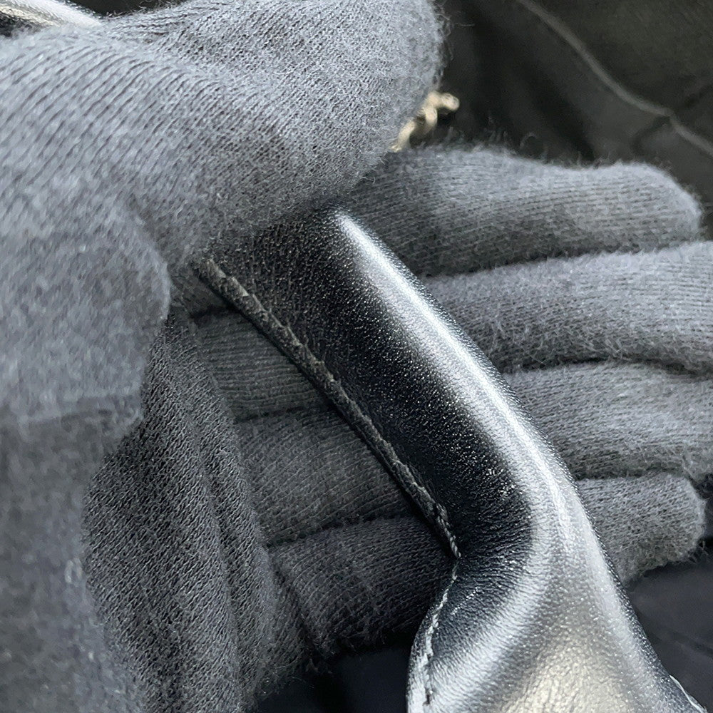 CHANEL Deauville 2WAY ChainTote Bag Black/WhiteA66941 Canvas Leather Size MM