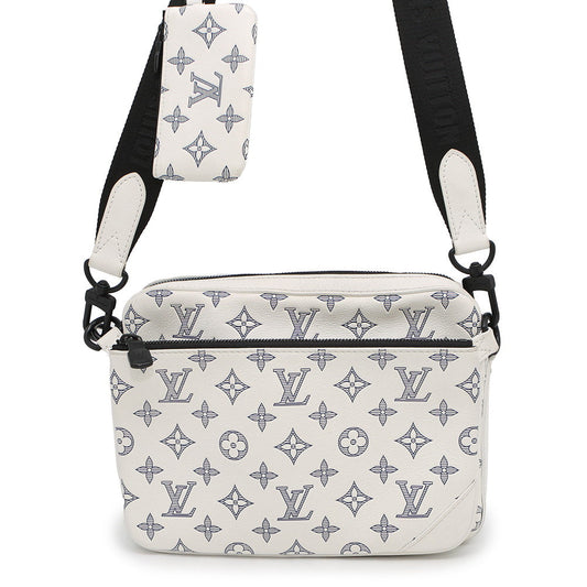 LOUIS VUITTON Trio Messenger WhiteM24754 Monogram Shadow