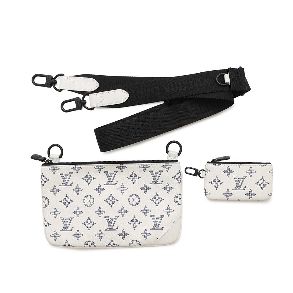 LOUIS VUITTON Trio Messenger WhiteM24754 Monogram Shadow