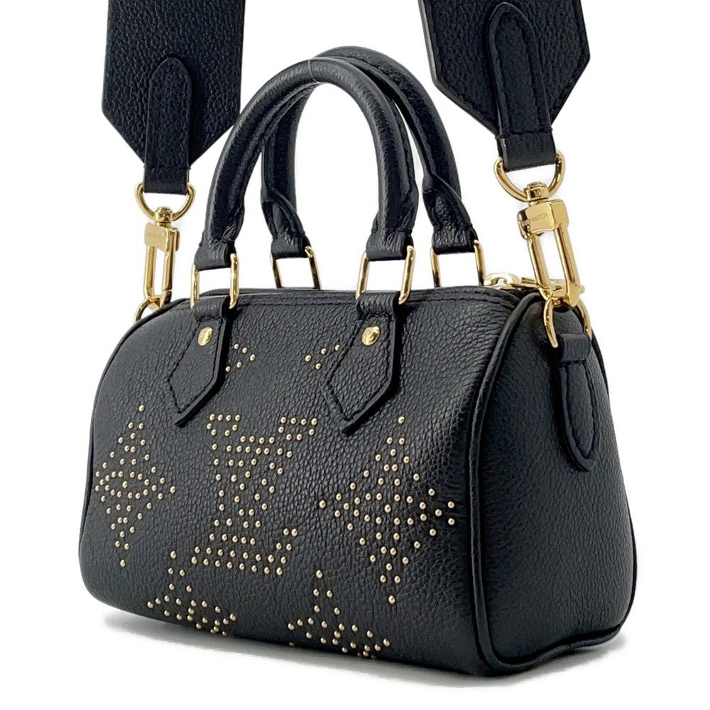 LOUIS VUITTON Nano Speedy NoirM46745 Monogram Empreinte Leather(Studded)