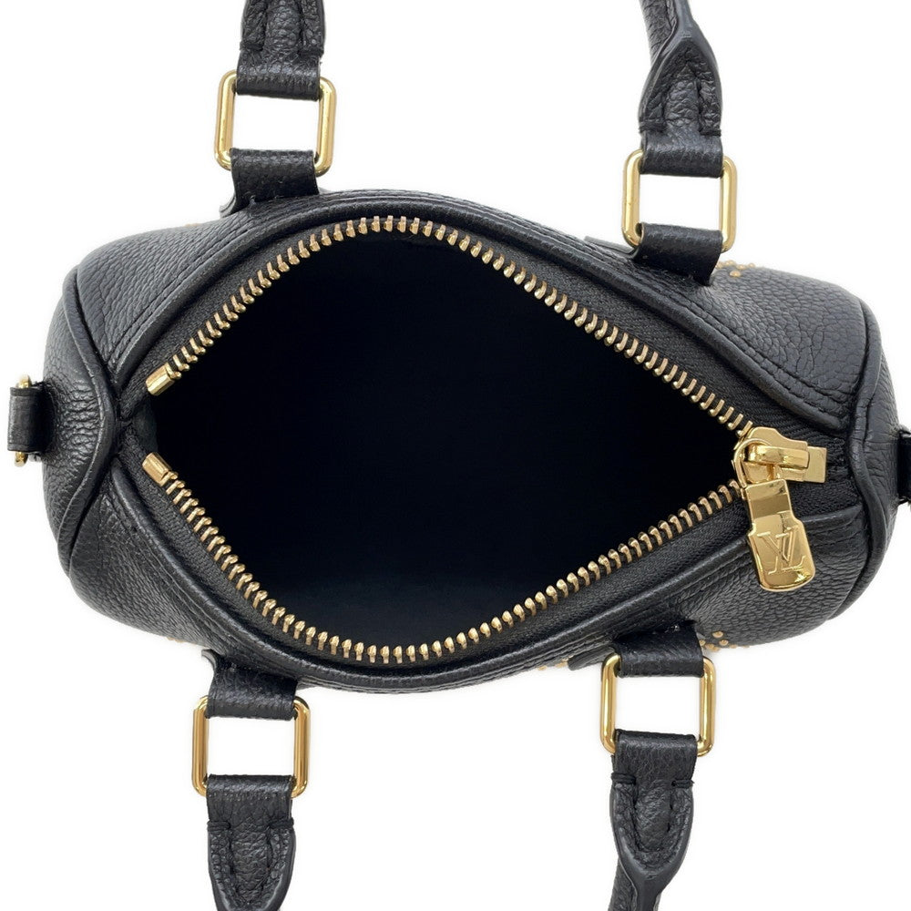 LOUIS VUITTON Nano Speedy NoirM46745 Monogram Empreinte Leather(Studded)