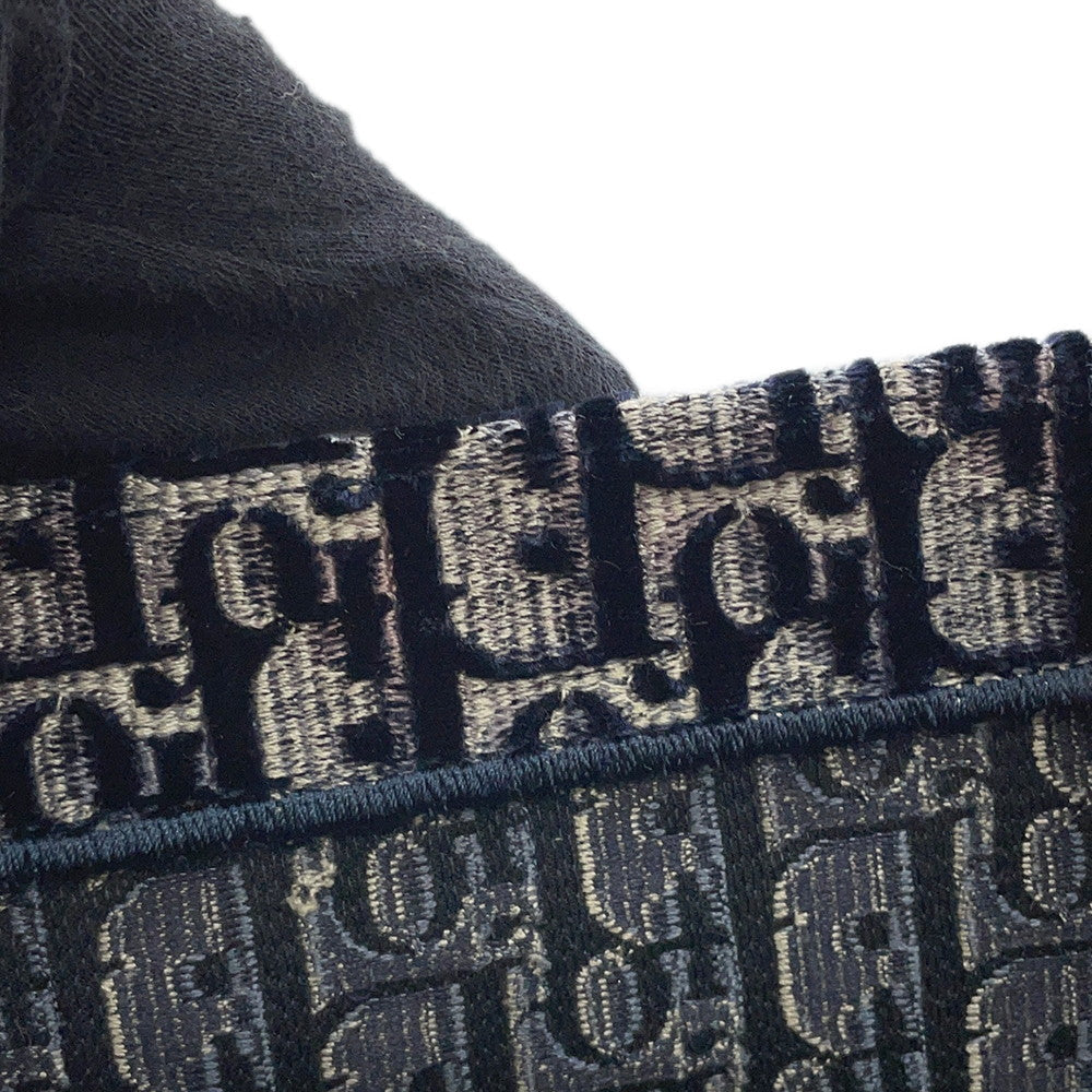 Dior Book tote Navy Canvas Velour Size Medium