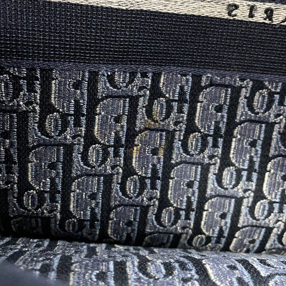 Dior Book tote Navy Canvas Velour Size Medium