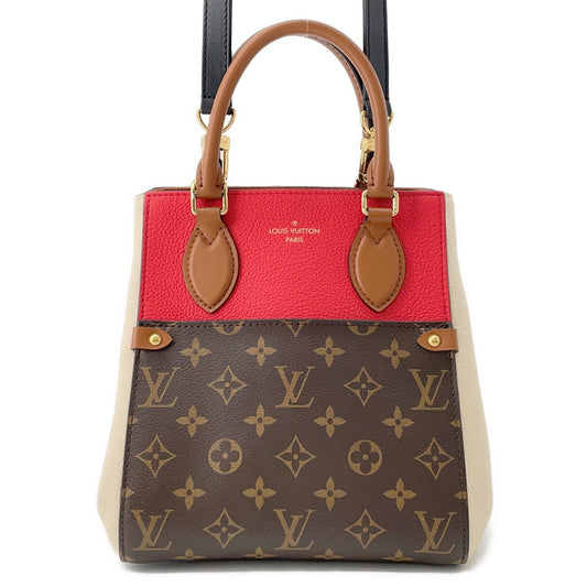 LOUIS VUITTON Fold tote Cerise/Cream/BrownM45389 Monogram Calf Leather Size PM