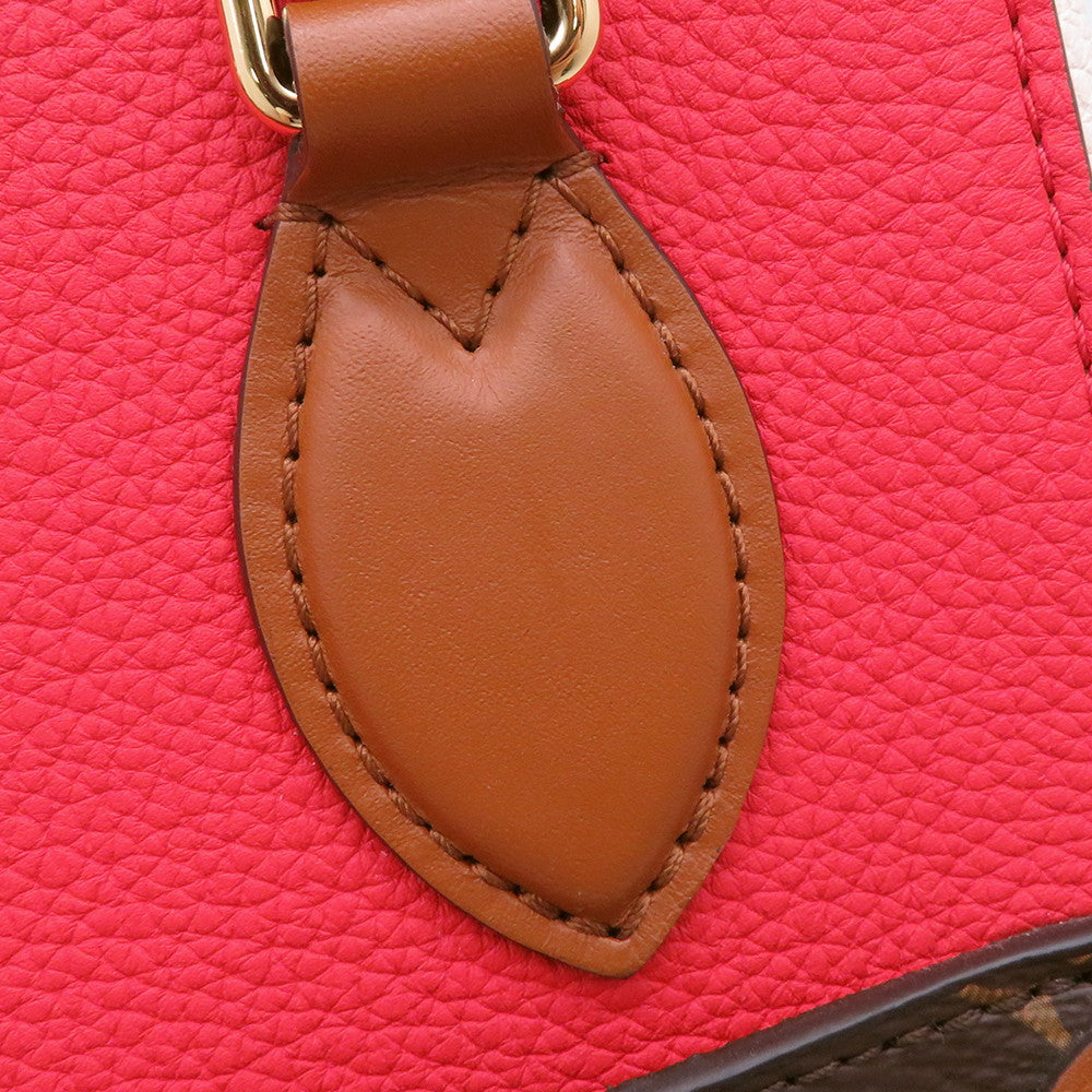 LOUIS VUITTON Fold tote Cerise/Cream/BrownM45389 Monogram Calf Leather Size PM