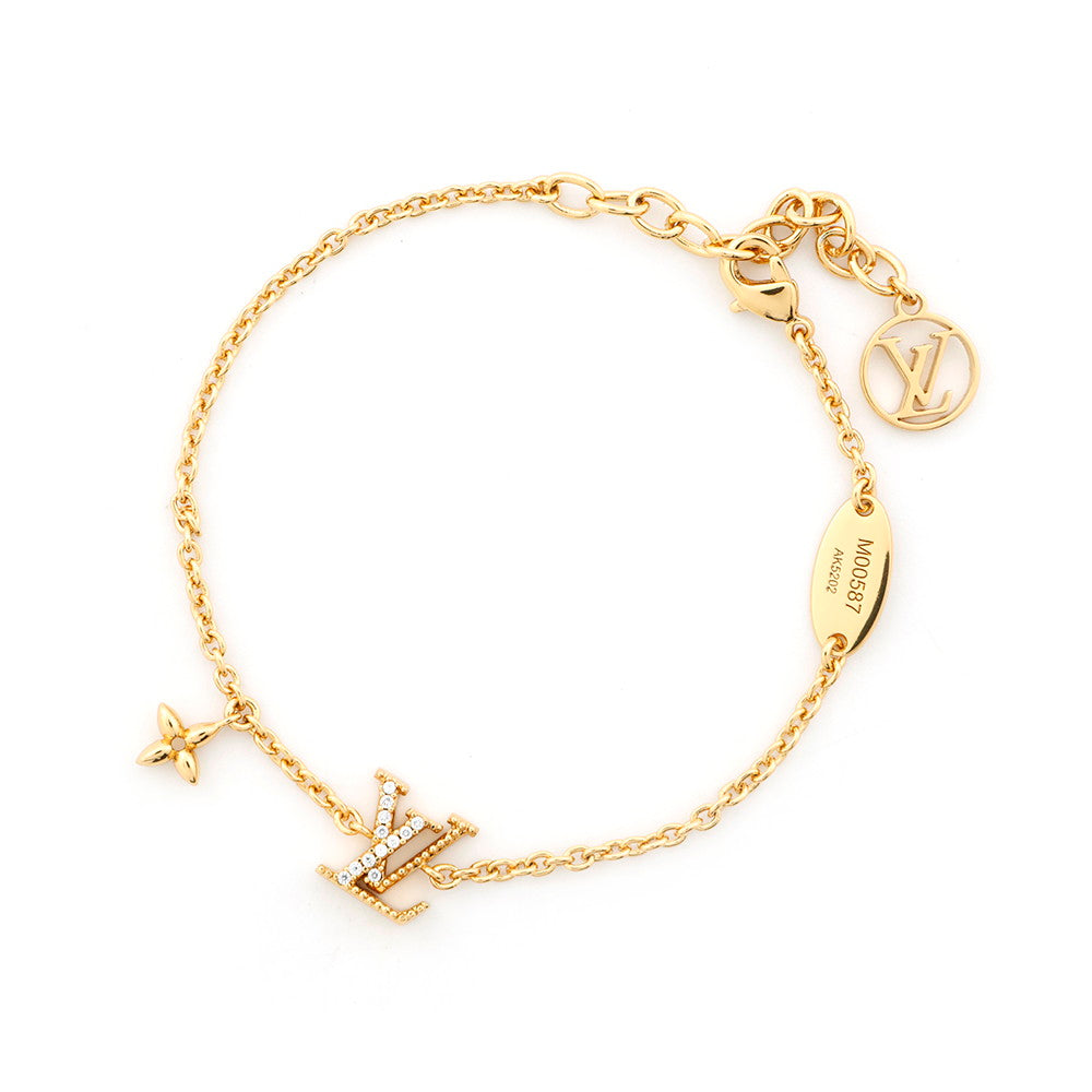LOUIS VUITTON Bracelet・LV Iconic GoldM00587 Metal Rhinestone