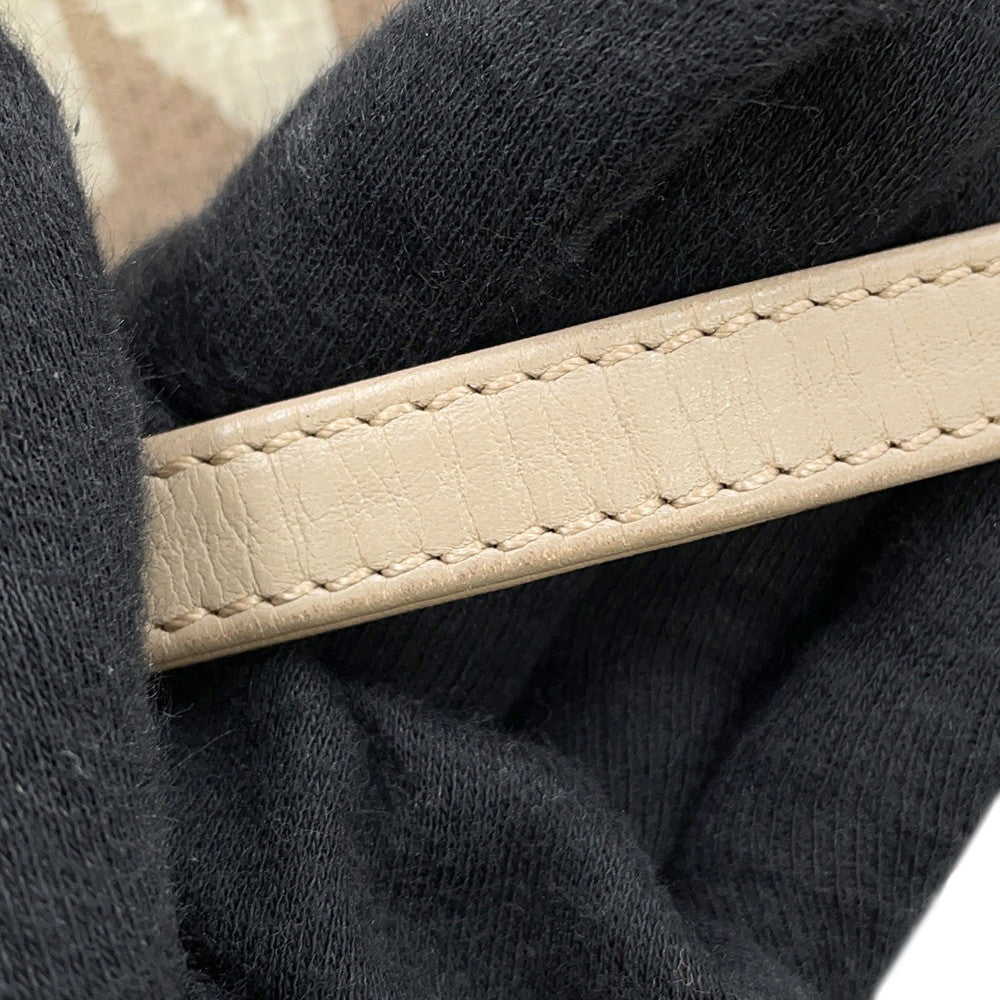 CHANEL Deauville ChainTote Bag BeigeA67001 Canvas Leather Size MM