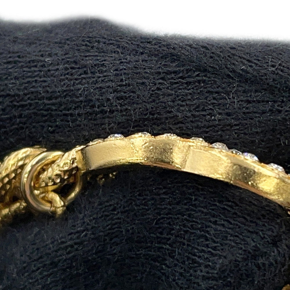 CHANEL CC Logo Rhinestone ChainBelt Gold Metal Rhinestone