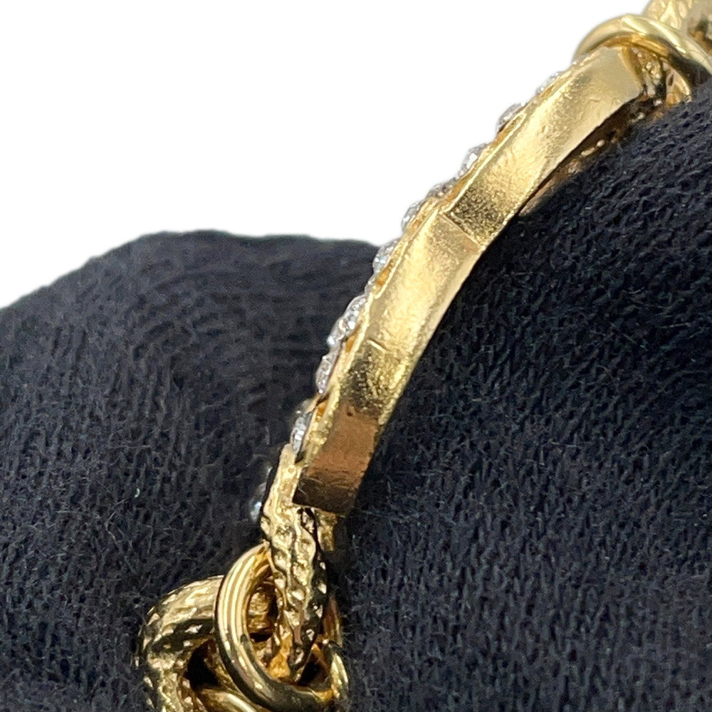CHANEL CC Logo Rhinestone ChainBelt Gold Metal Rhinestone