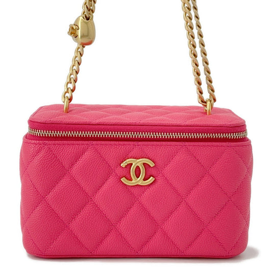 CHANEL Matelasse Vanity ChainShoulder Bag PinkAP3204 Caviar Leather