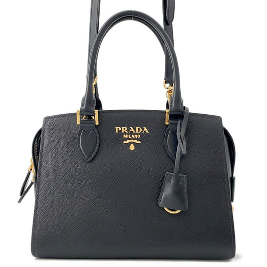 PRADA Saffiano Leather 2WAY Handbag Black1BA164 Leather