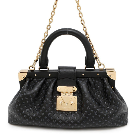 LOUIS VUITTON Nanogram Clutch BlackM22325 Nanogram Calf Leather