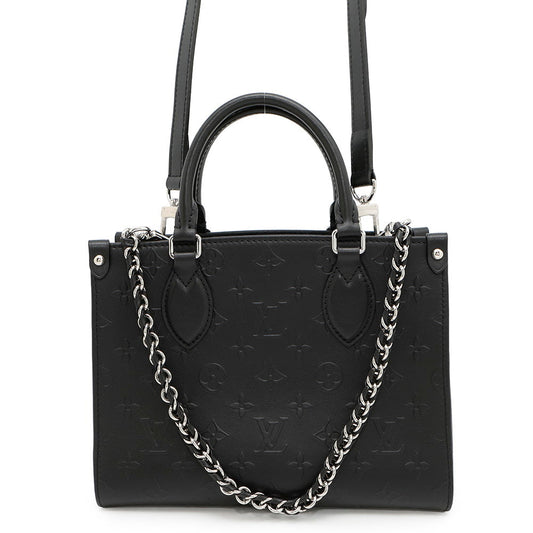 LOUIS VUITTON Onthego 2025 Spring/Summer show items NoirM14576 Monogram Calf Leather Size PM