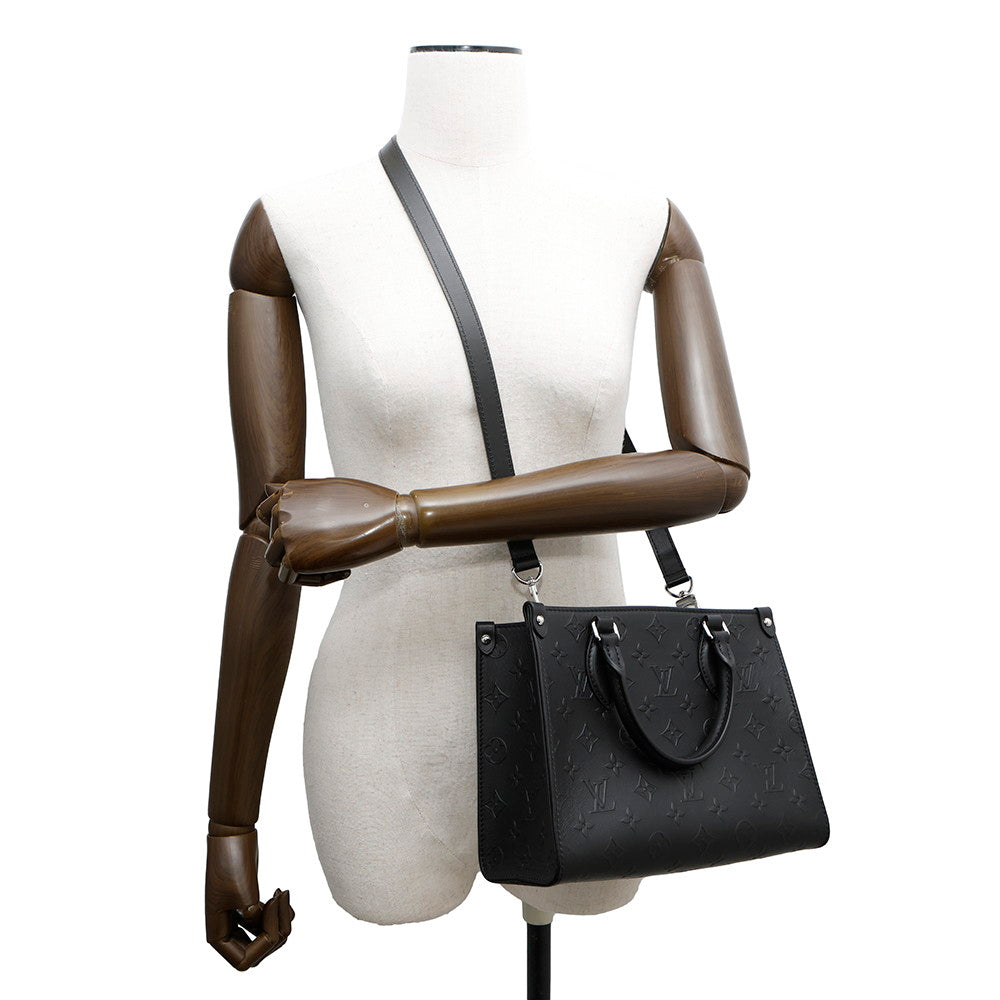 LOUIS VUITTON Onthego 2025 Spring/Summer show items NoirM14576 Monogram Calf Leather Size PM