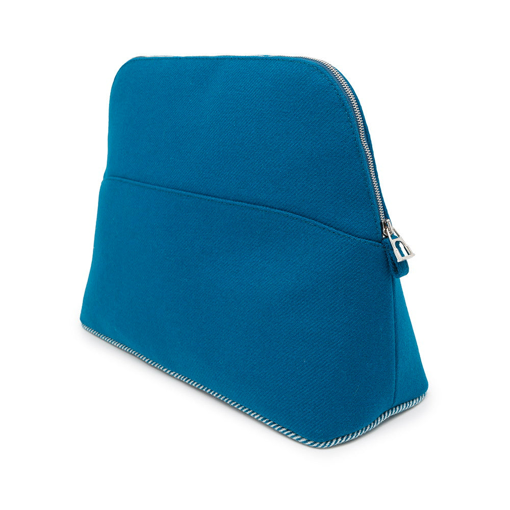 HERMES BolidePouch "Animo Natte" Blue・BreadH103834M 01 Cotton92% Polyurethane8% Size 13"
