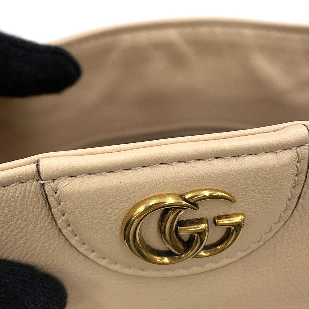 GUCCI Diana Bamboo 2way Shoulder Bag Beige746251 Leather Size Small