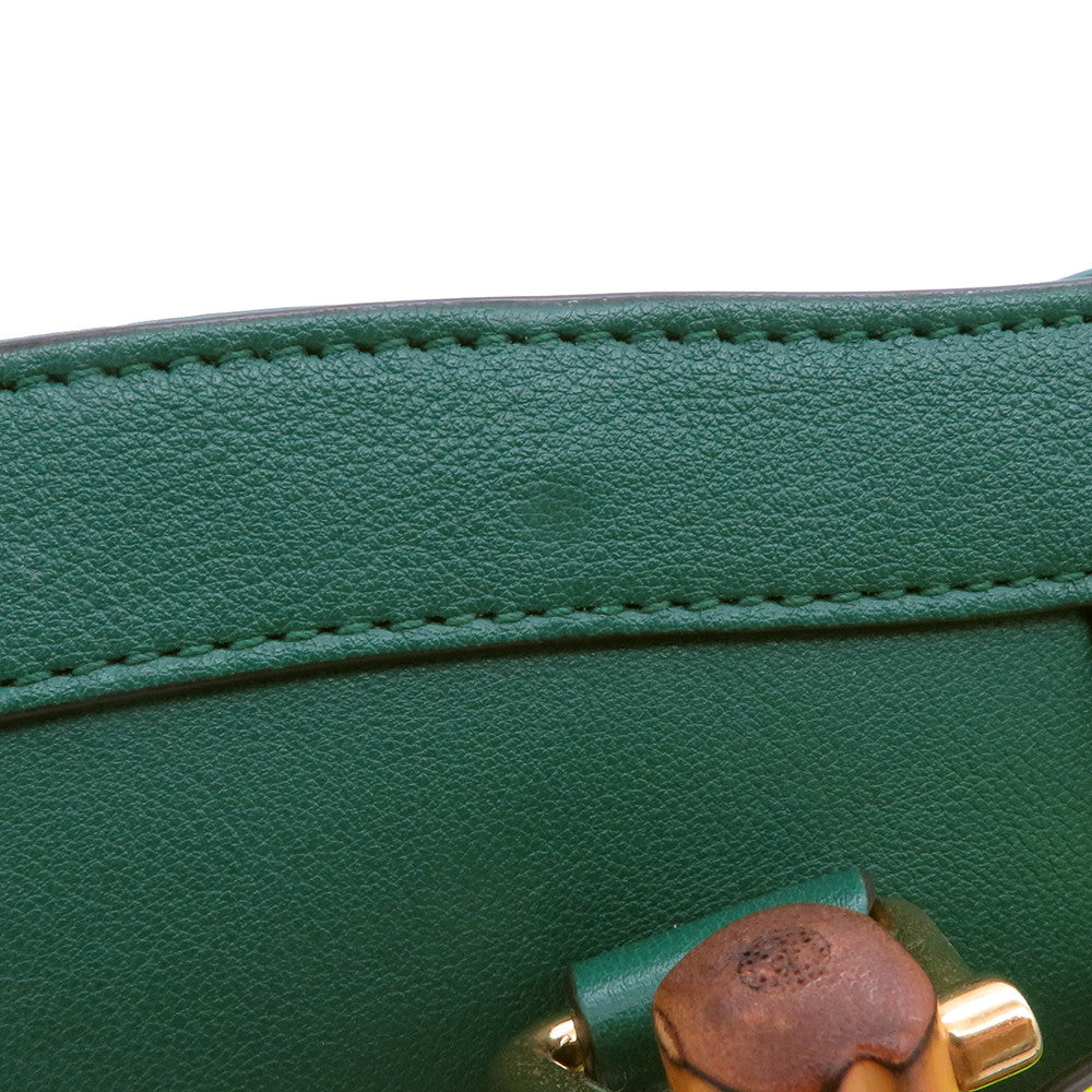 GUCCI Diana 2WAY Handbag Green660195 Leather Size Small