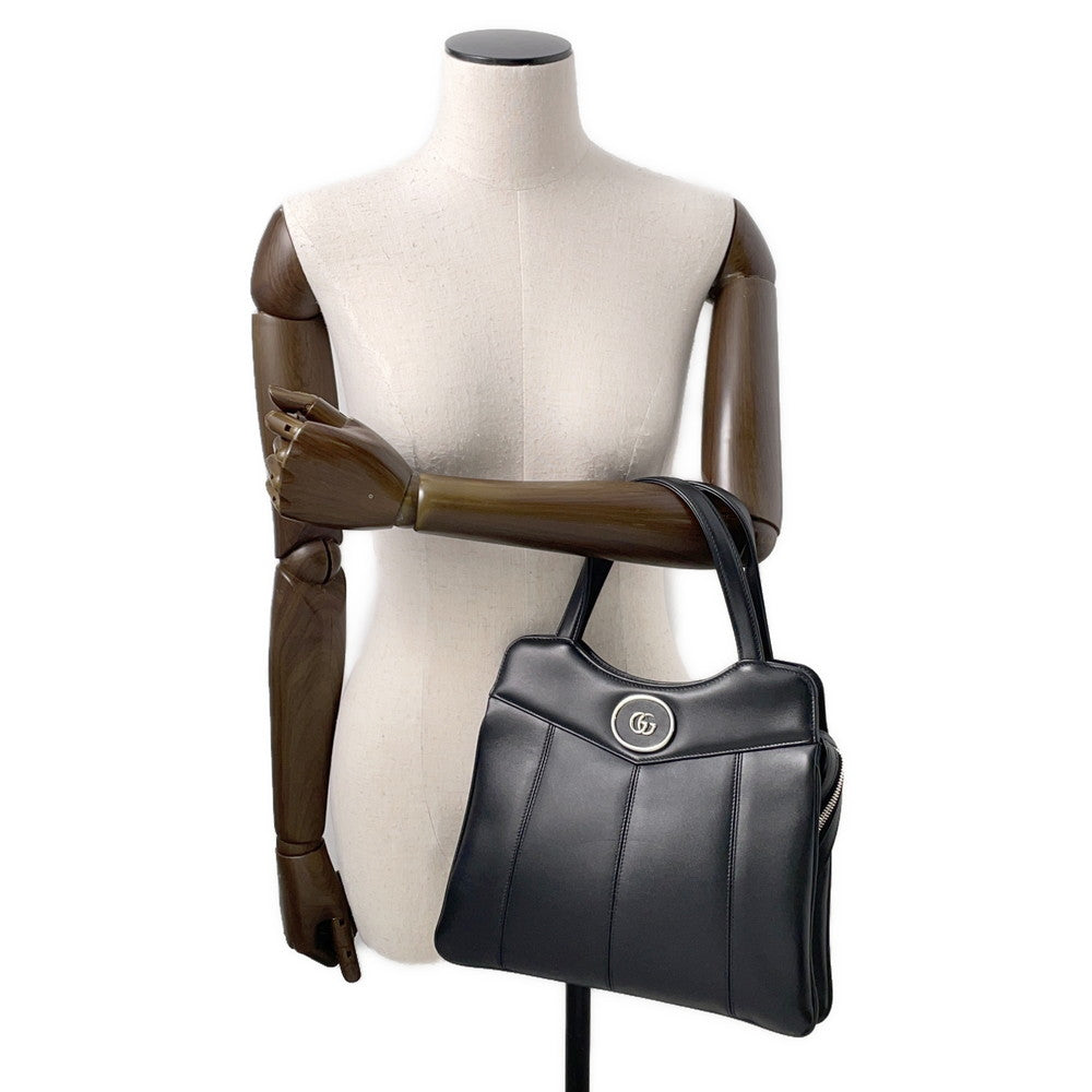 GUCCI Petit GG Small Tote 2-Way Bag Black745918 Leather