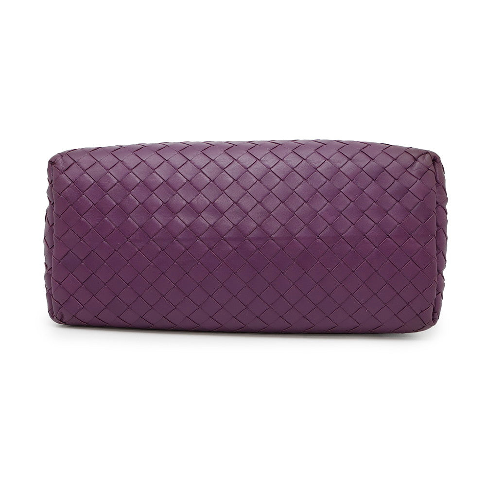 Bottega Veneta INTRECCIATO Roma Handbag Purple489509 INTRECCIATOLeather Size Small