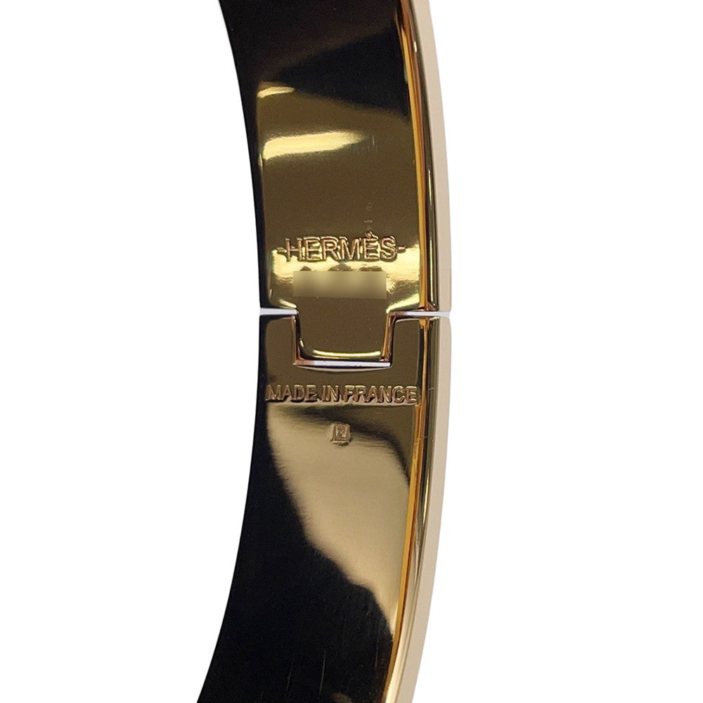 HERMES ClicH Bracelet Beige Metal